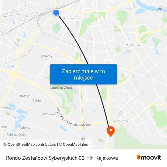 Rondo Zesłańców Syberyjskich 02 to Kajakowa map