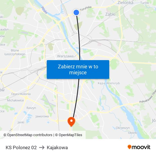 KS Polonez 02 to Kajakowa map