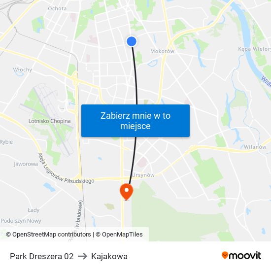 Park Dreszera 02 to Kajakowa map