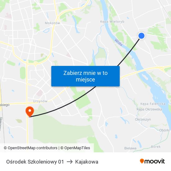 Ośrodek Szkoleniowy 01 to Kajakowa map