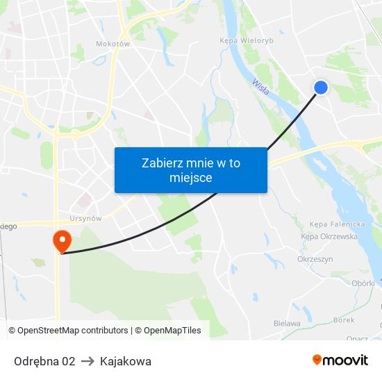 Odrębna to Kajakowa map