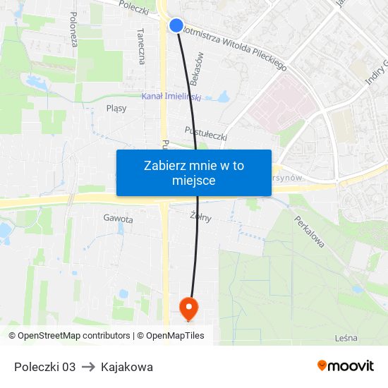 Poleczki 03 to Kajakowa map