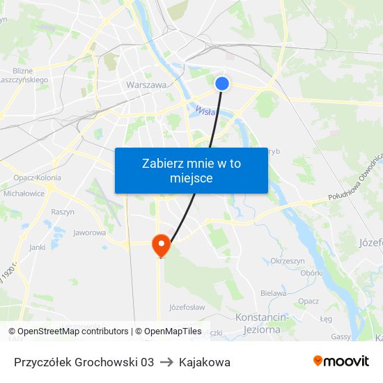 Przyczółek Grochowski 03 to Kajakowa map