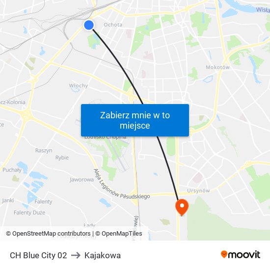 CH Blue City 02 to Kajakowa map