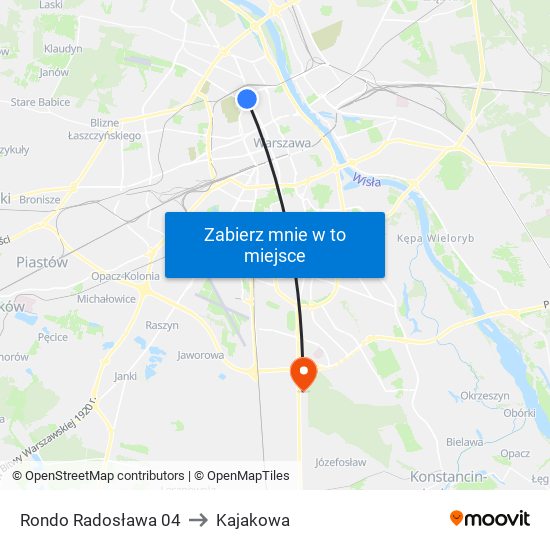 Rondo Radosława 04 to Kajakowa map