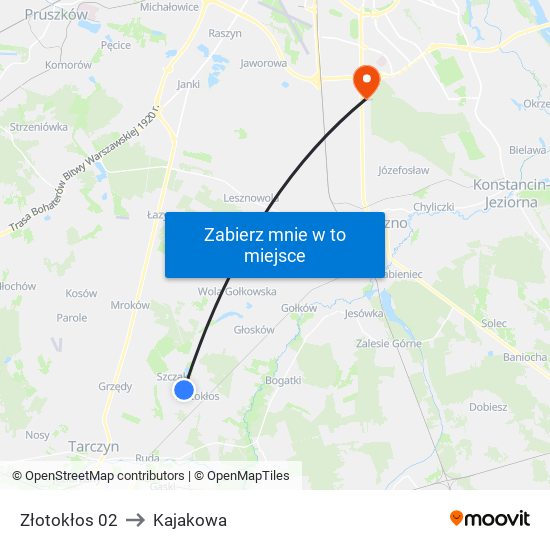 Złotokłos 02 to Kajakowa map