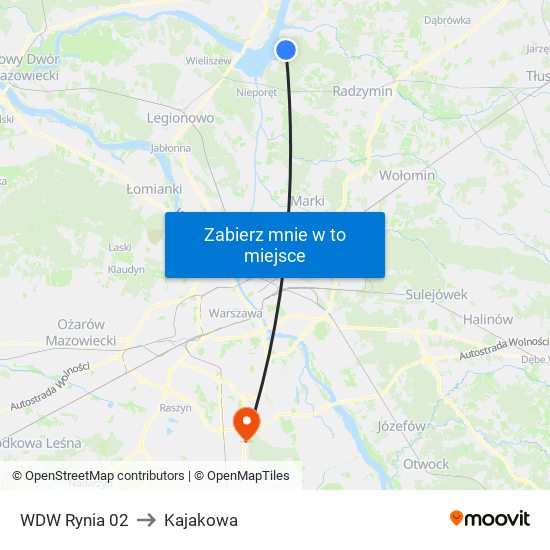 WDW Rynia 02 to Kajakowa map