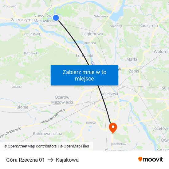 Góra Rzeczna 01 to Kajakowa map