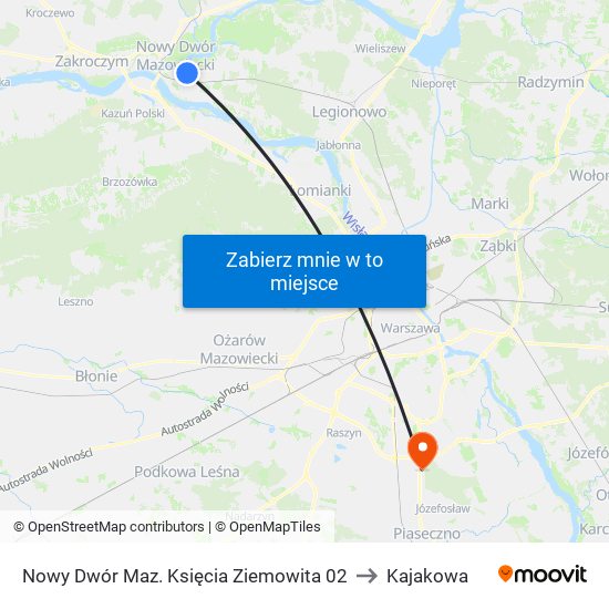 Nowy Dwór Maz. Księcia Ziemowita 02 to Kajakowa map