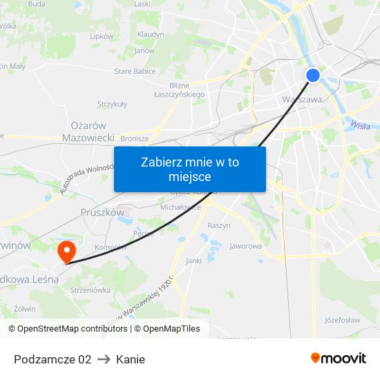 Podzamcze 02 to Kanie map