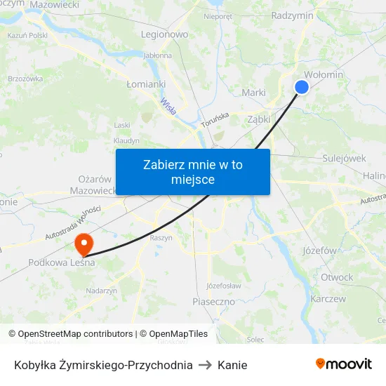 Kobyłka Żymirskiego - Przychodnia to Kanie map