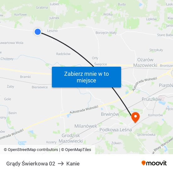 Grądy Świerkowa 02 to Kanie map