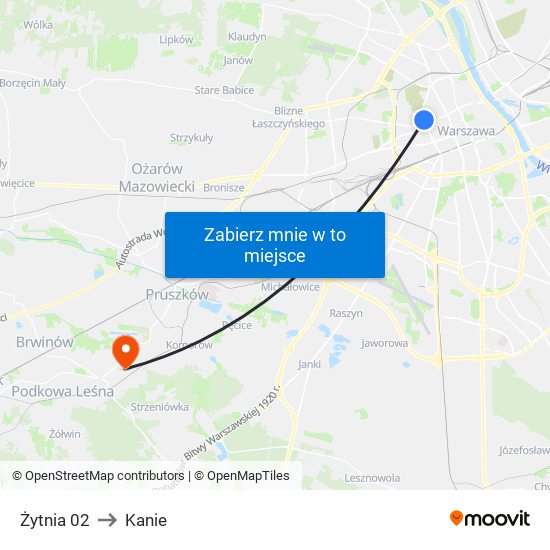 Żytnia 02 to Kanie map