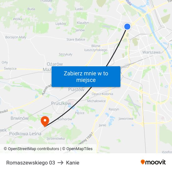 Romaszewskiego to Kanie map