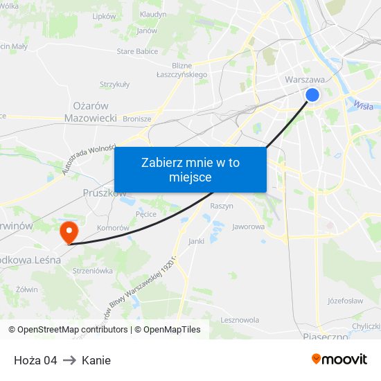 Hoża 04 to Kanie map