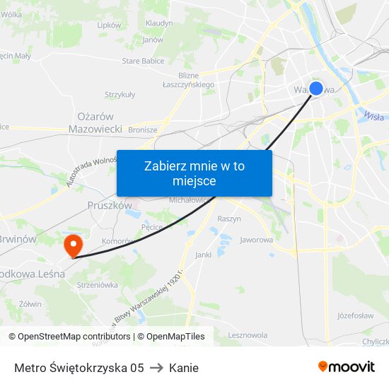 Metro Świętokrzyska 05 to Kanie map