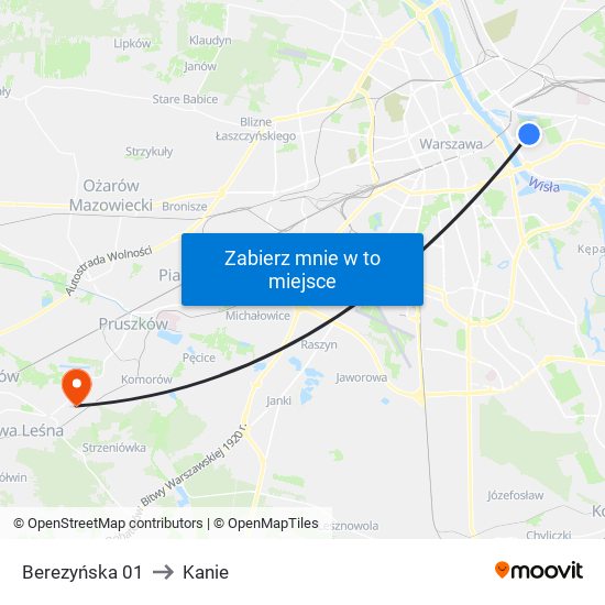 Berezyńska 01 to Kanie map