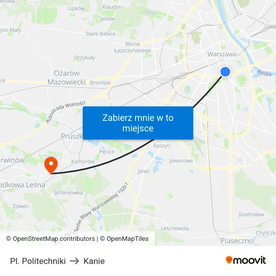 Pl. Politechniki to Kanie map