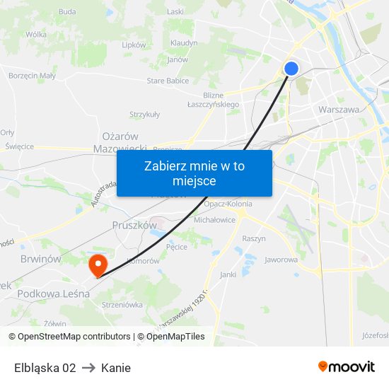 Elbląska 02 to Kanie map