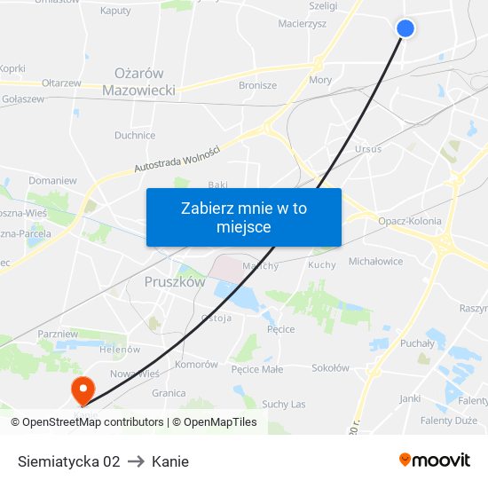 Siemiatycka 02 to Kanie map