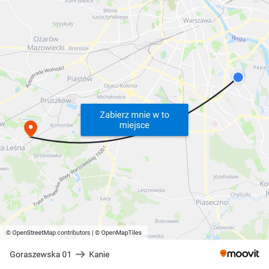 Goraszewska to Kanie map