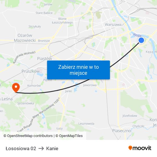 Łososiowa 02 to Kanie map