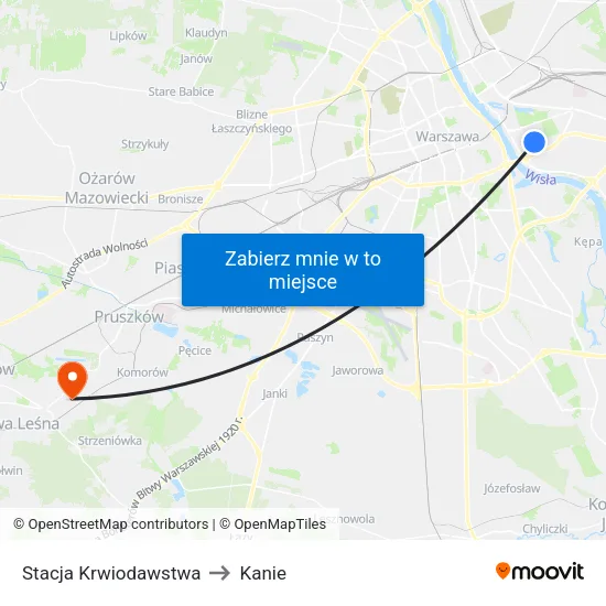 Stacja Krwiodawstwa to Kanie map