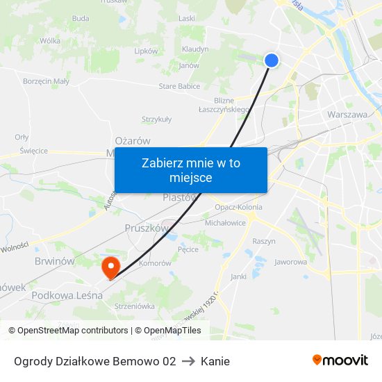 Ogrody Działkowe Bemowo 02 to Kanie map