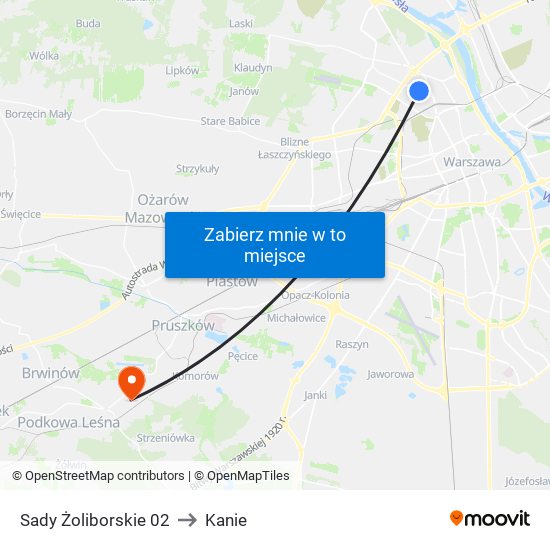 Sady Żoliborskie 02 to Kanie map