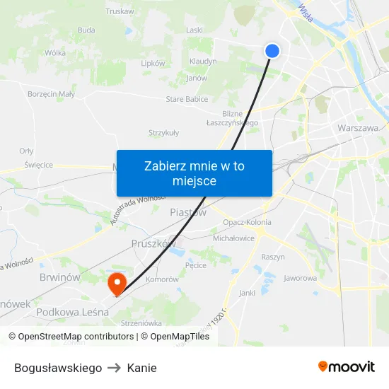 Bogusławskiego to Kanie map