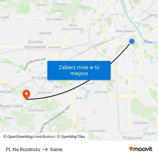 Pl. Na Rozdrożu to Kanie map