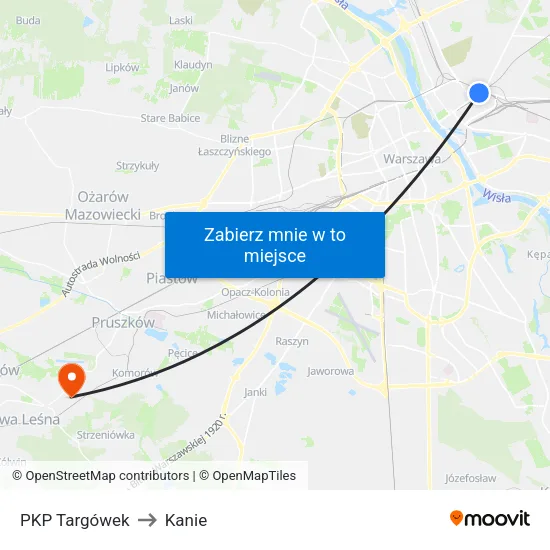 PKP Targówek to Kanie map