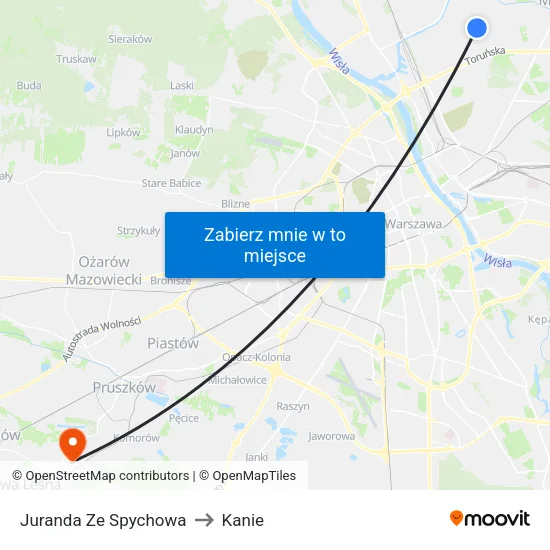 Juranda Ze Spychowa to Kanie map