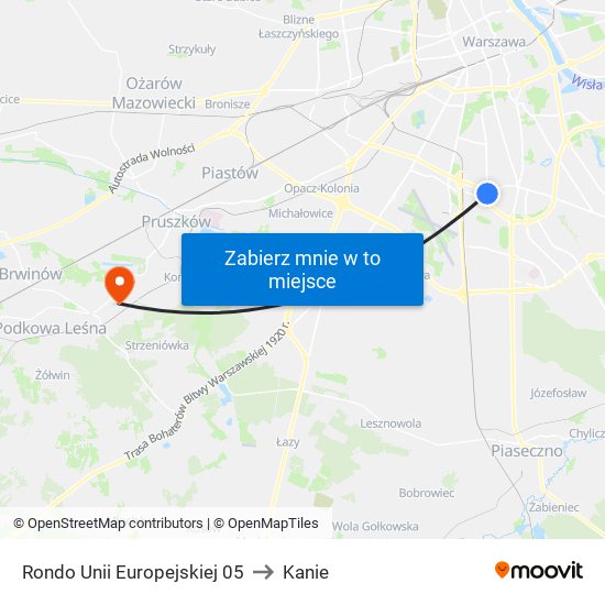 Rondo Unii Europejskiej 05 to Kanie map