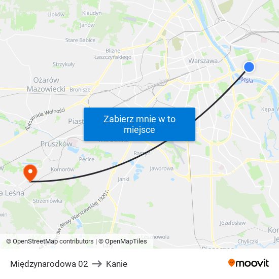 Międzynarodowa 02 to Kanie map