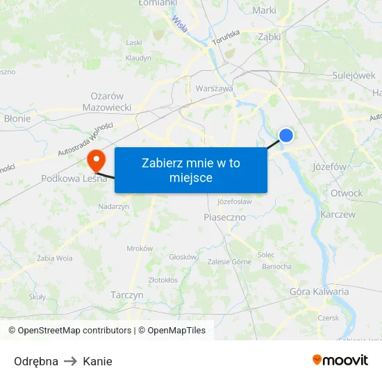 Odrębna to Kanie map