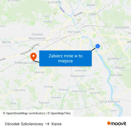 Ośrodek Szkoleniowy to Kanie map