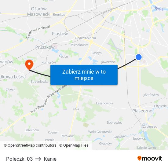 Poleczki 03 to Kanie map