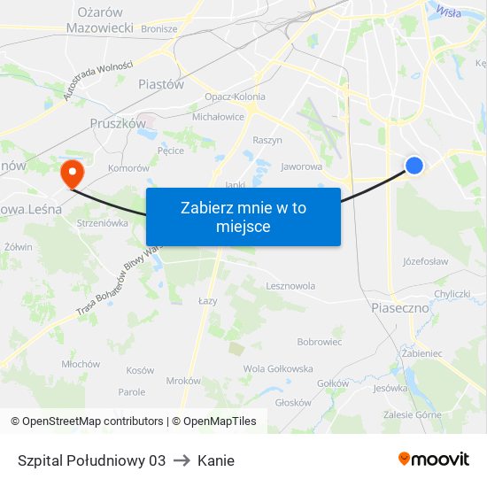 Szpital Południowy 03 to Kanie map