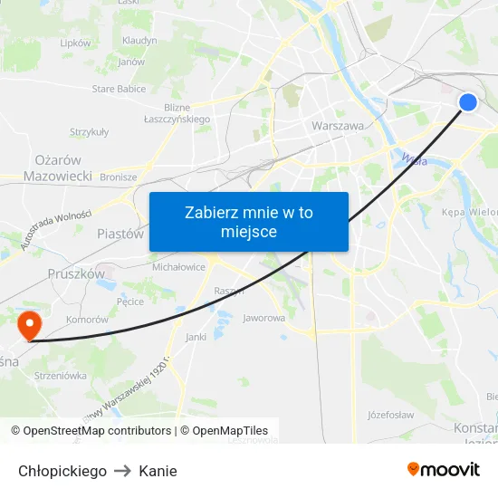 Chłopickiego to Kanie map