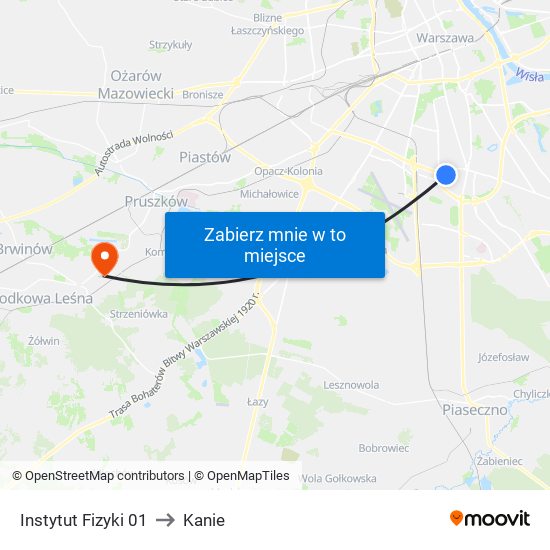 Instytut Fizyki 01 to Kanie map