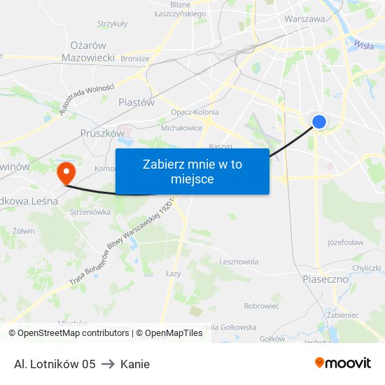 Al. Lotników 05 to Kanie map