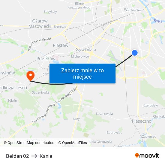 Bełdan 02 to Kanie map