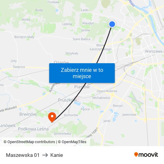 Maszewska 01 to Kanie map