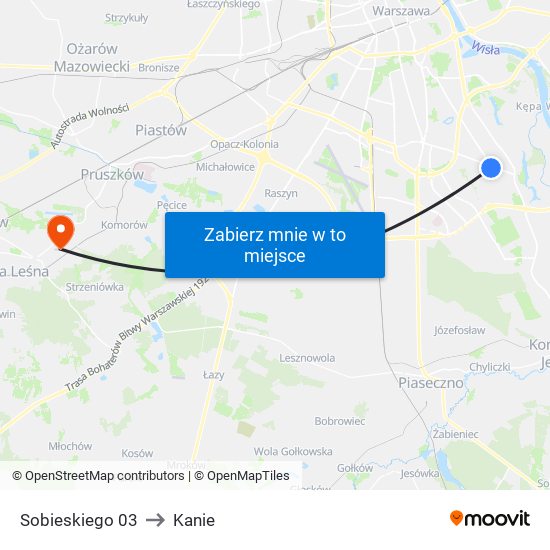 Sobieskiego 03 to Kanie map