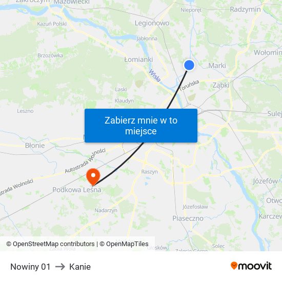 Nowiny 01 to Kanie map