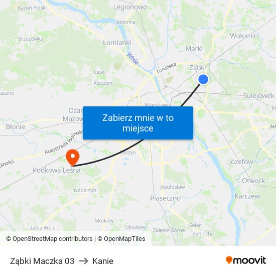 Ząbki Maczka 03 to Kanie map