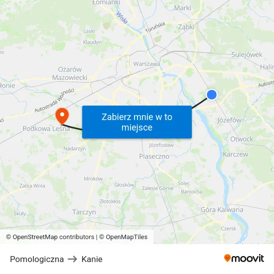 Pomologiczna to Kanie map