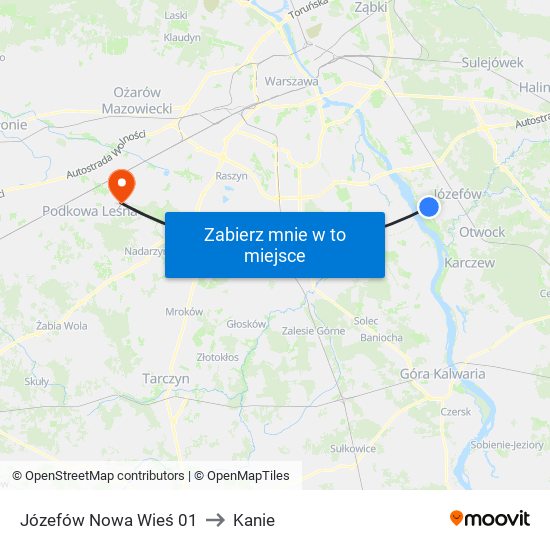 Józefów Nowa Wieś 01 to Kanie map