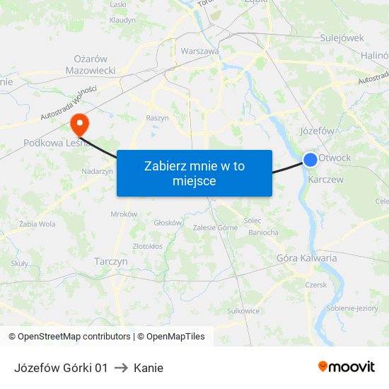 Józefów Górki 01 to Kanie map